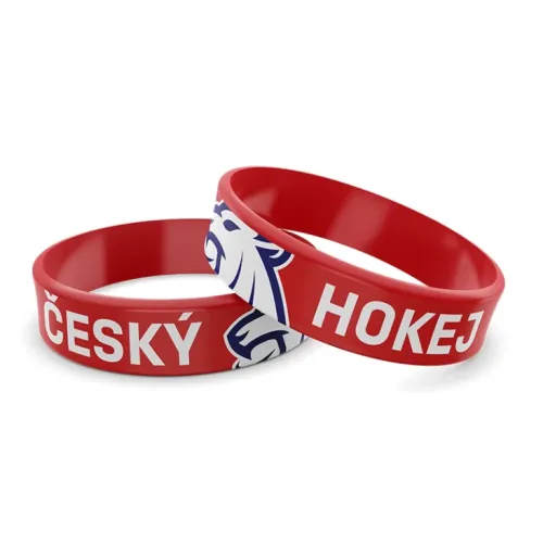 Silicone wristband Czech Hockey Red